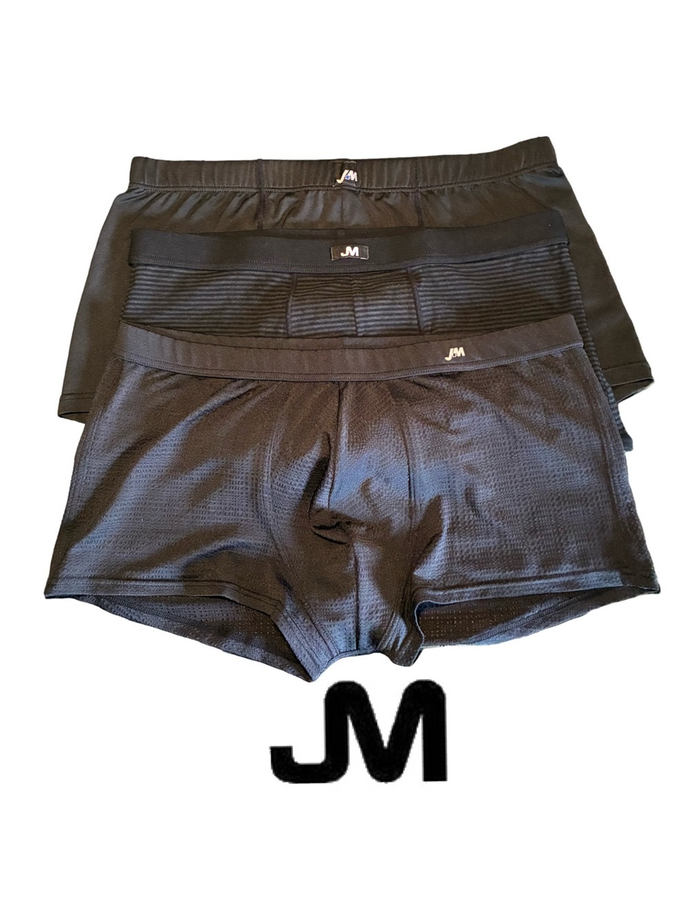 JM Canada Men’s Black Performance Boxer Briefs - 3-Pack, NWOT
